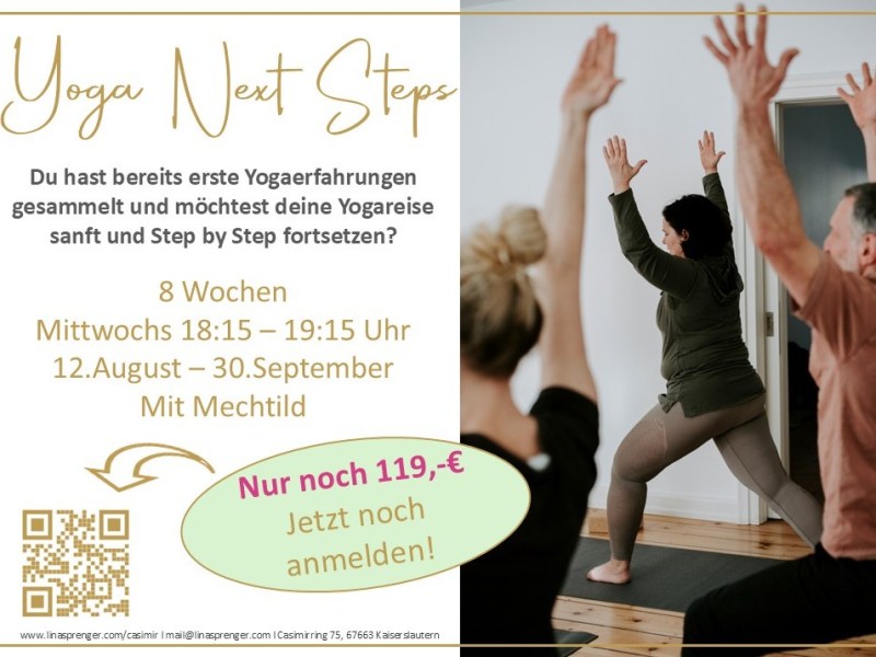 mach deine nächsten Schritte im&nbsp;Yoga