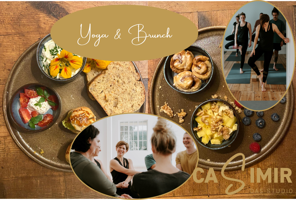 Yoga und Brunch - dein Wohlfühlsonntag im Casimir. Gönn dir 90 Minuten Open-Level Yogapraxis und danach ein leckeres selbstgemachtes Brunch mit vielen Köstlichkeiten in netter Runde.