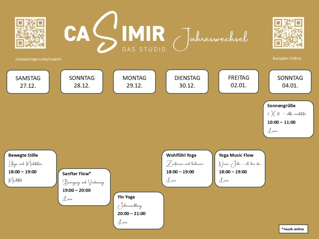 Jahreswechsel – mit&nbsp;Yoga