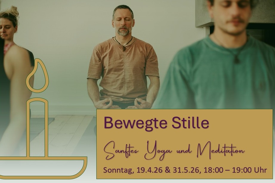 assend zum Wochenende darfst du dir in dieser Stunde Zeit für dich nehmen, bei dir ankommen und in einem geschützten Raum zur Ruhe finden. Wir bewegen uns zunächst sanft durch und genießen dann eine geführte Meditation.